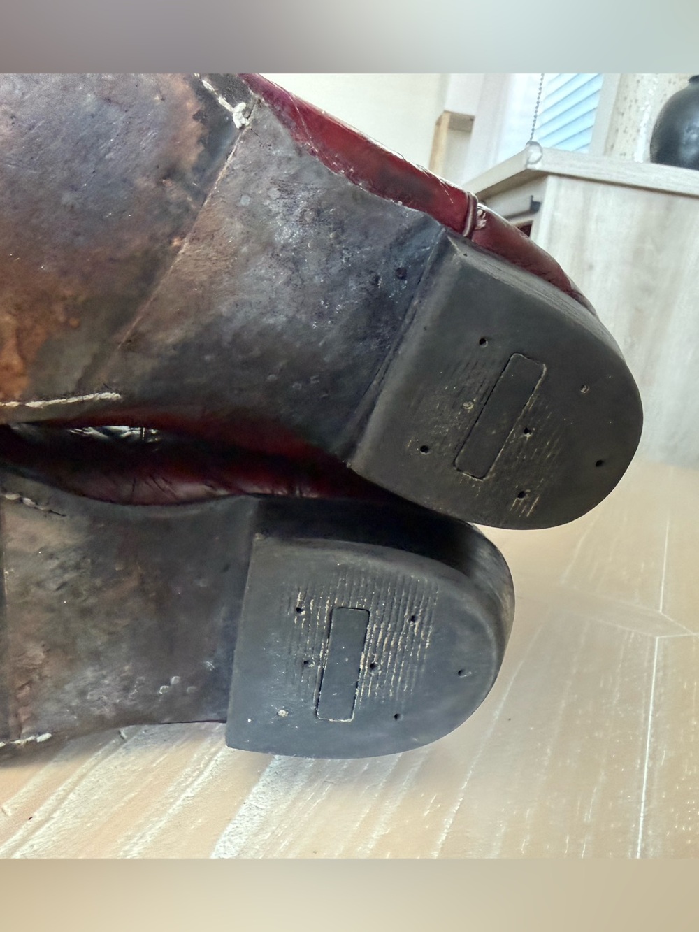 Nocona|Men's Western leather cowboy boots Black & Burgundy,textured•••size 11.5 - Picture 9 of 16
